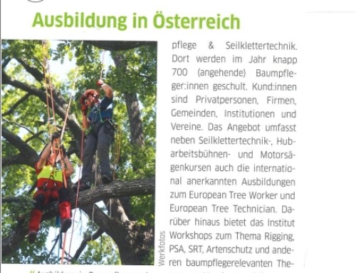 TASPO Baumzeitung: Ausbildungen in Österreich