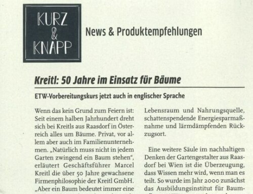 Kletterblatt 2025 | Kreitl: 50 Jahre im Einsatz für Bäume