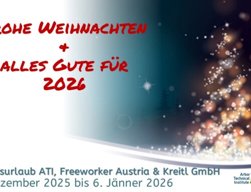 Betriebsurlaub: 24. Dezember bis 06. Jänner 2026