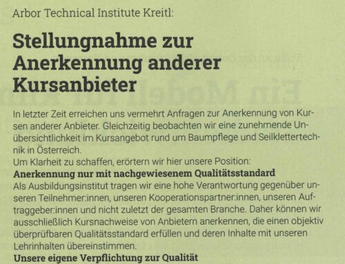 GaLaBau Journal | Stellungnahme zur Anerkennung anderer Kursanbieter